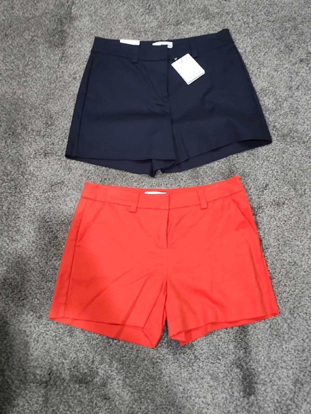 Gibson Latimer Classic Tailored Shorts Duo - Navy & Coral